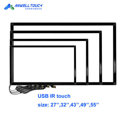 پوشش صفحه نمایش لمسی سیریل یا USB فریم باز مادون قرمز 43 اینچ برای صفحه نمایش لمسی