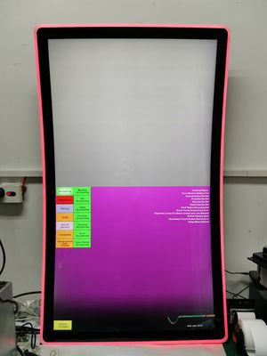صفحه نمایش لمسی چند لمسی Pcap 43 اینچ صفحه نمایش لمسی خمیده 5ms 16.7M