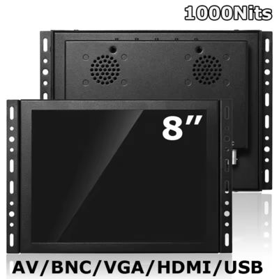 8 اینچ فریم باز 1000Nits مقاومت / ظرفیت صفحه نمایش لمسی صنعتی با وضوح 1024x768