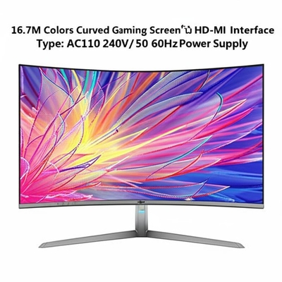 صفحه نمایش بازی منحنی با 16.7 میلیون رنگ با رابط HDMI و منبع تغذیه AC110-240V/50-60Hz