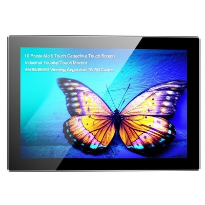 مانیتور لمسی صنعتی با صفحه نمایش لمسی خازنی چند لمسی 10 نقطه ای با زاویه دید 85/85/80/80 و 16.7 میلیون رنگ